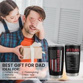 Best Dad Ever 20oz Insulated Tumbler with Lid for Father - Double-wall Insulated Stainless Steel Mug - Coffee Cup for Outdoor Travel Sport Office, Gift for Birthday Father’s Day